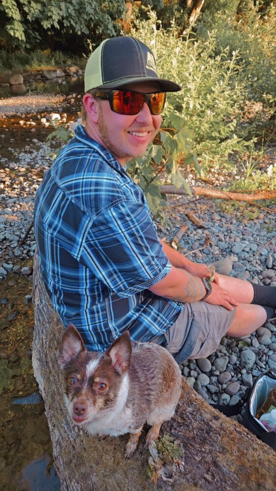 Wyatt Goffin from the Truck Shop and his baby dog Kimber